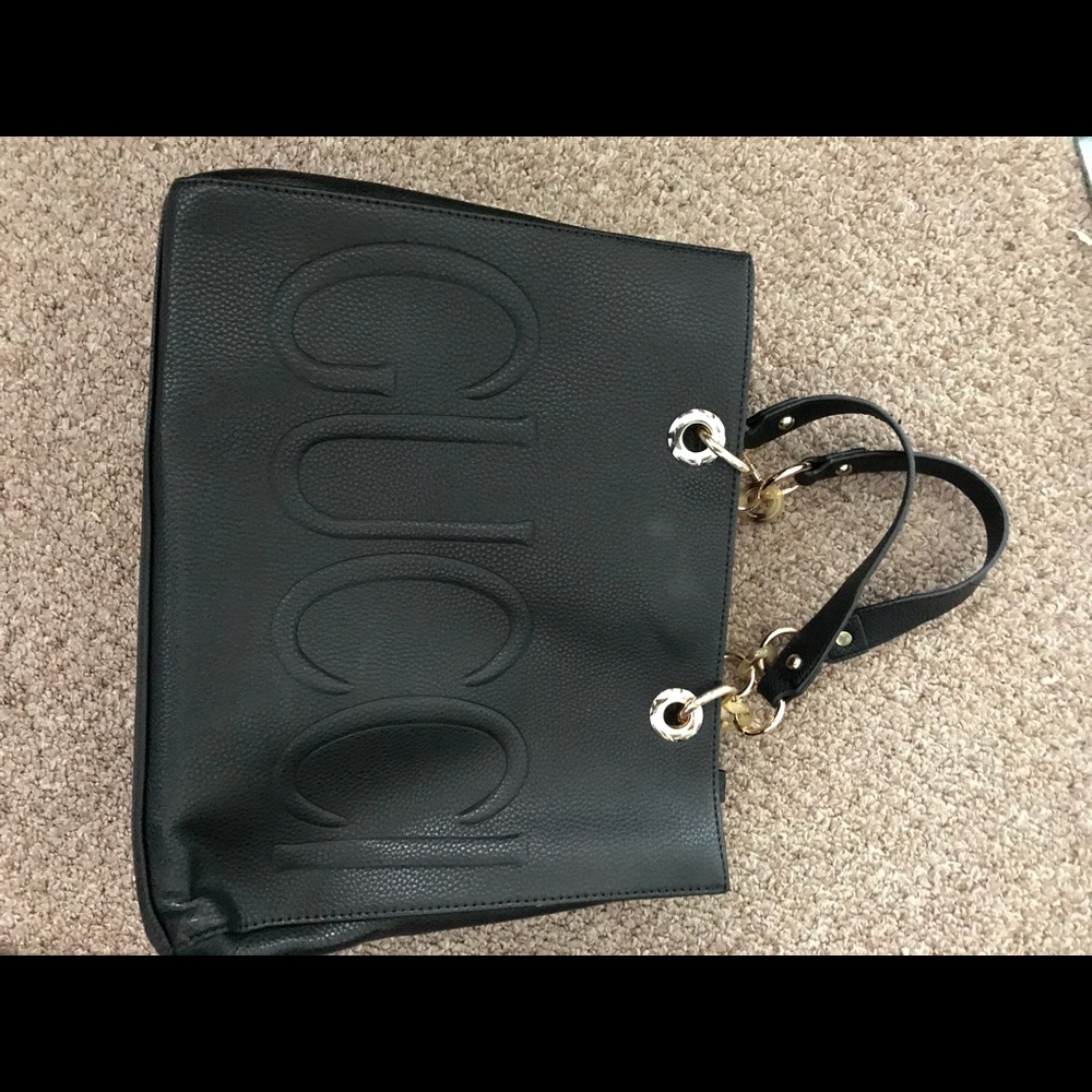Black and gold Gucci look alike